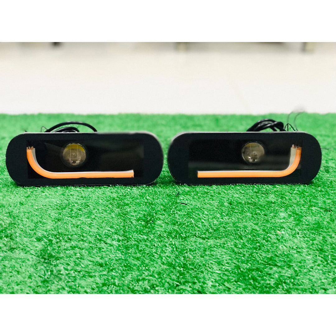 Suzuki Mehran Bumper Light Yellow White Throw With Indicator DRL 2 Pcs Set - Image 4
