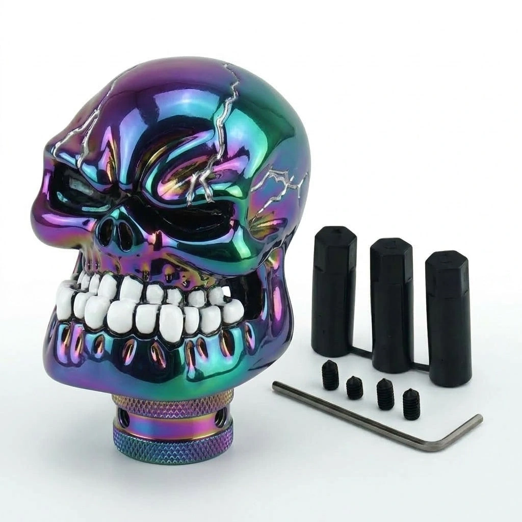 Universal Skull Gear Knob Gear Shift Knob Manual Transmission Shifter Lever Stick(Multi) - Image 2