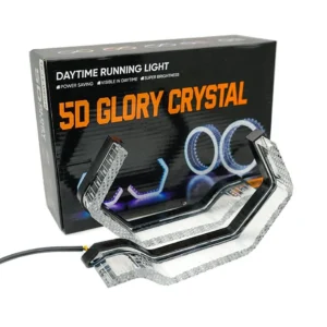 Universal Angel Eyes Retrofit APP Control RGB Crystal LED for Car Headlight 2 Pcs Set