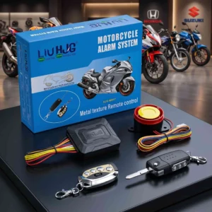 Premium Quality HJG Motorcycle Remote Security Alarm System For Bike Motorcycle Self Starter Bikes With Remote Key