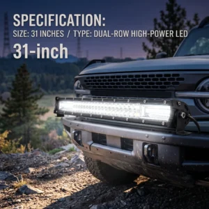 Dual Color Bar Light Tri-Row Slim 31 Inch 300 Watt